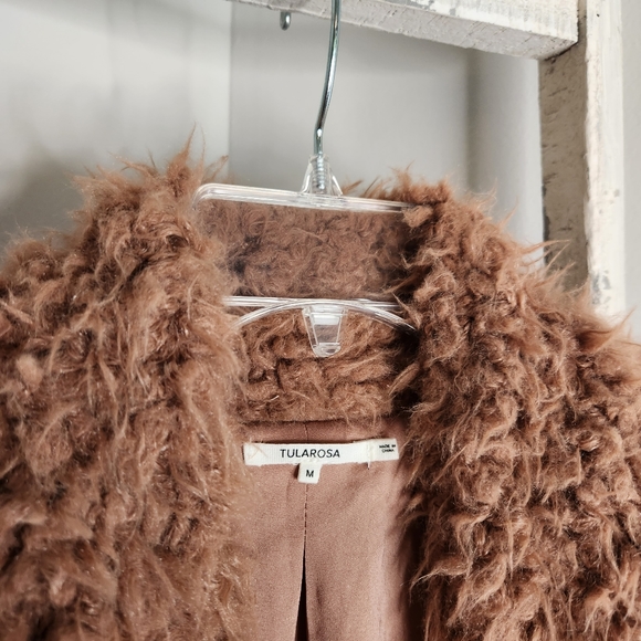 Tularosa Coat womens size medium faux fur open front teddy coat - Picture 4 of 8